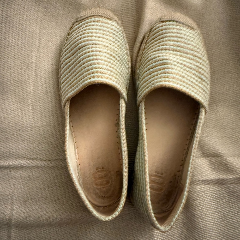Women's Cream Espadrille Flats